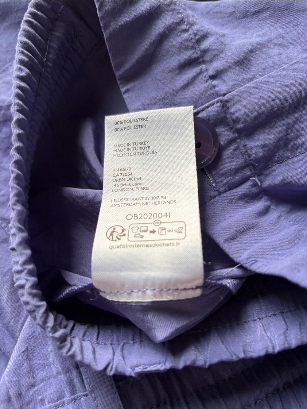 Anthropologie Maeve Seamed Wide Leg Track Pants Purple Pockets Sz XL - Picture 12 of 12